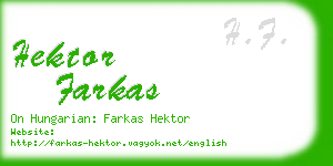 hektor farkas business card